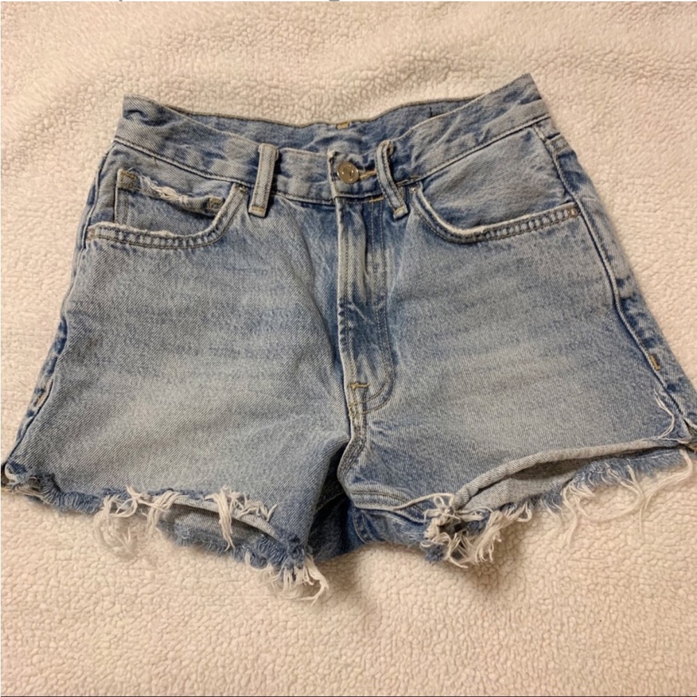 All Saints Paula High Waist Cut Off Jean Shorts